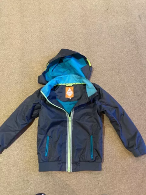 Harry Hall waterproof shell coat. 12yrs. Grey w coloured zips. V useful.