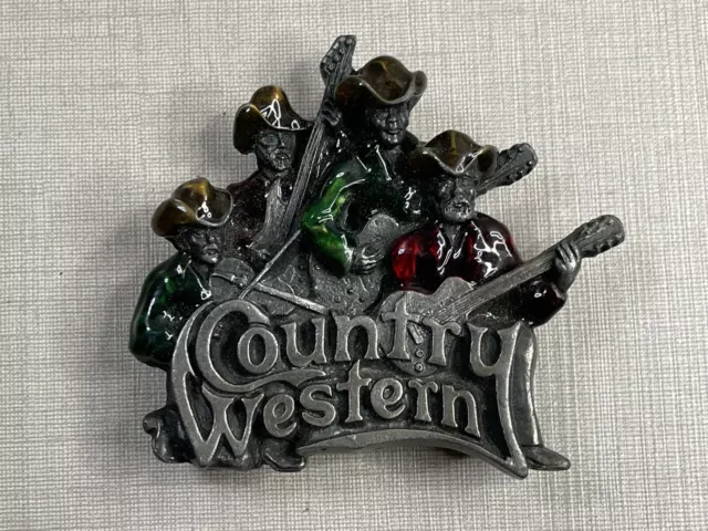 Country Western Belt Buckle - Made in the USA 1981 Bergamot Brass Works T-96