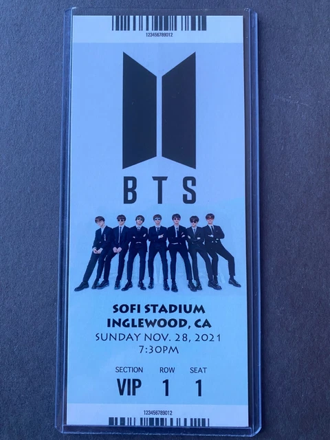 2021 BTS BANGTAN Boys Commemorative Ticket Stub for SOFI Stadium 11/28 concert $19.99 - PicClick