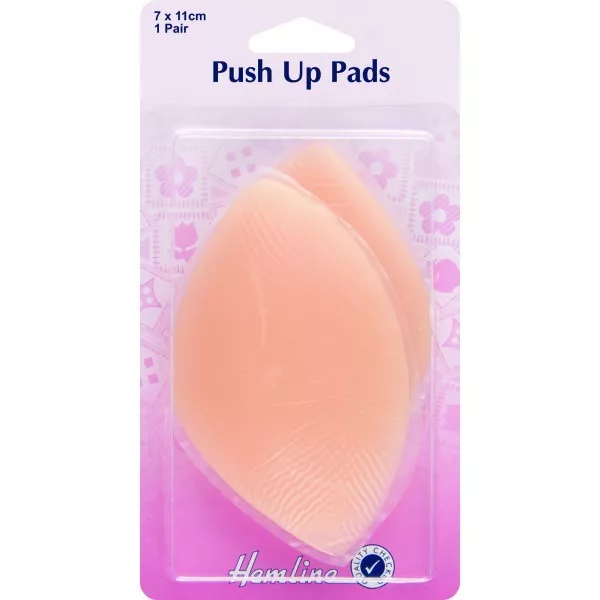 Hemline Silicone Push Pads Bra 1 Pair Skin Tone Extra Lift