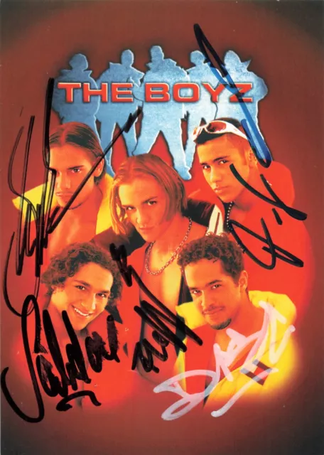 The Boyz, Originalautogramm, alte Autogrammkarte, "Round & Round"