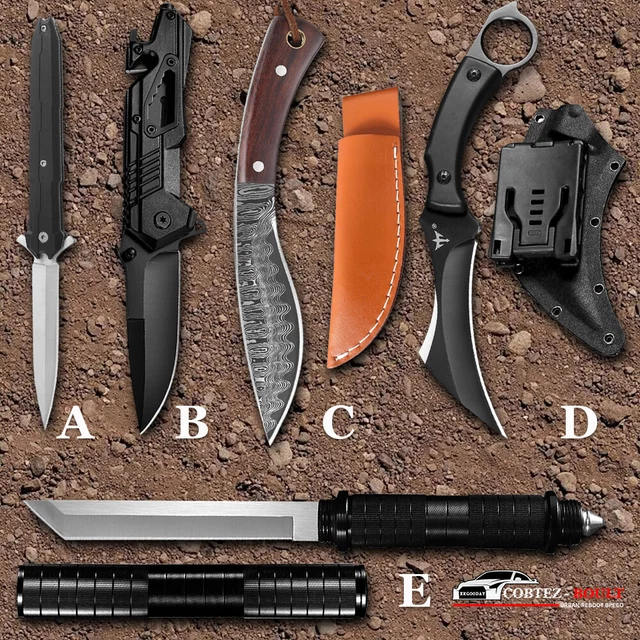 OUTDOOR CAMPING FOLDING Pocket Knife Tactical Fixed Blade Hunting