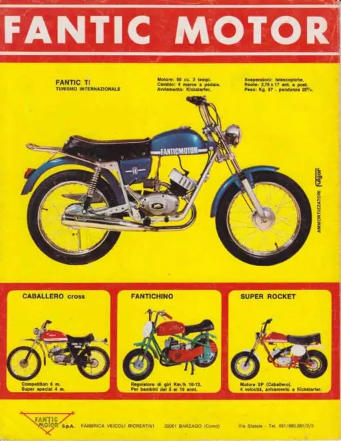 advertising Pubblicità-FANTIC MOTOR TI MOD. 1972-MOTOITALIANE MOTOSPORT  EPOCA