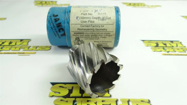 Sharp! Slugger Hss Annular Cutter 1-3/4" Dia X 1" Doc ^