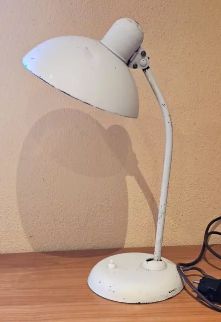 alte Original Kaiser Idell 6556 Schreibtisch Lampe creme weiß Originalzustand