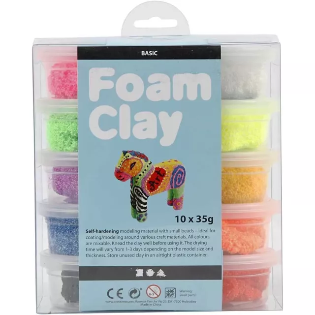 Modelliermasse Knete Foam Clay® - Basic Sortiment, 10x35g, sortierte Farben 2