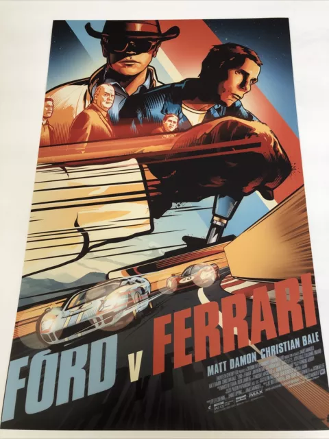 FORD V. FERRARI Matt Damon Borderless 11x17 Poster