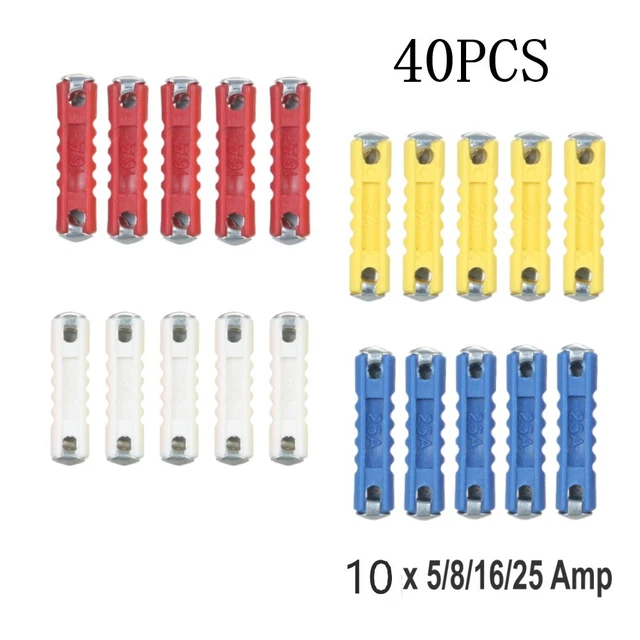 Kit fusibles auto voiture classique 40 pièces 5A 8A 16A 25A assortiment haute q