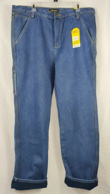(Lot of 2) Stanley Workwear Mens Fleece Lined Bonded Work Pants 36x34 (MSRP $65)