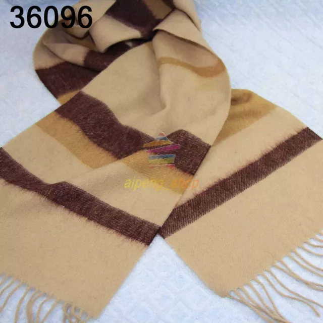 Sale New Vintage Fringe Mans Cashmere Wool Warm Striped Scarves Scarf Gift 36096