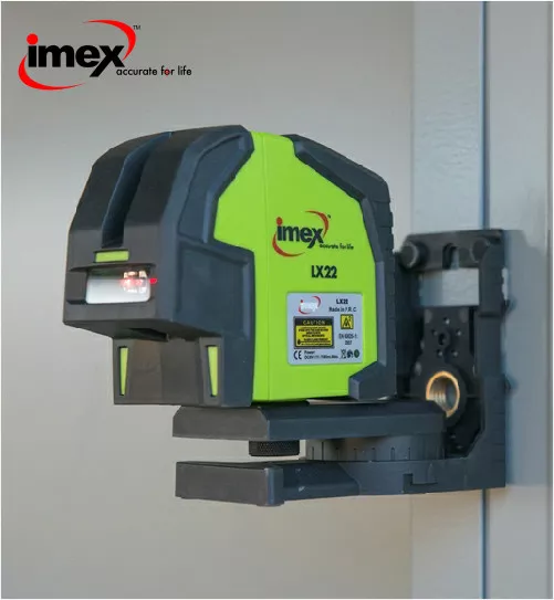 Imex LX22 Red Cross Line Laser Level & Plumb Spot + Magnetic Bracket + Tripod 3