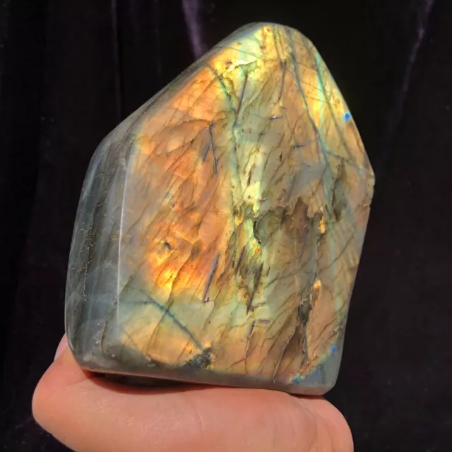 4.4LB  Natural Labradorite Quartz Crystal Mineral Spectrolite Healing