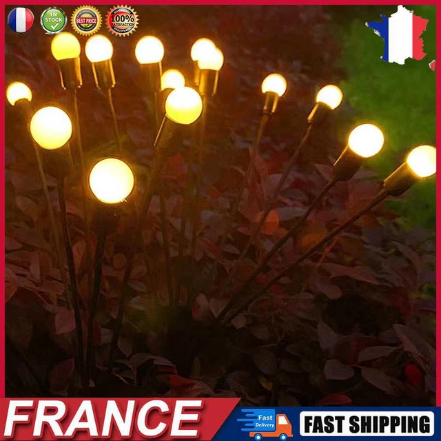 LED Solar Lawn Lamp Swinging Decorative Lights for Courtyard (Warm Light+10LED)