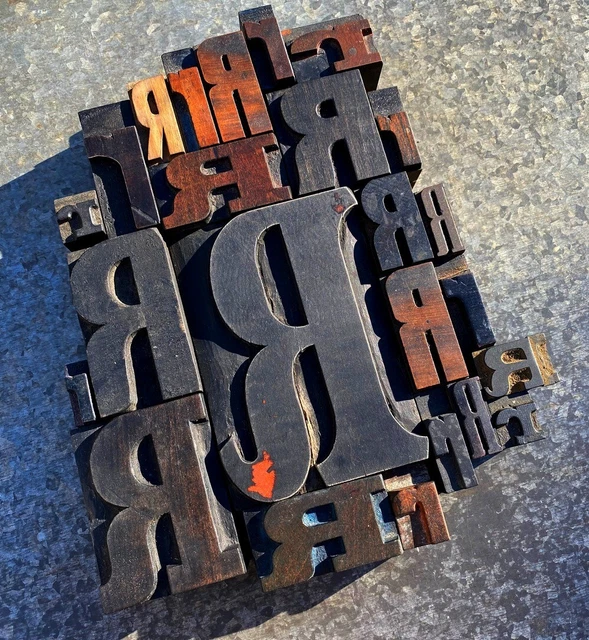Typography Rrrr Sund RRRR CARACTERES IMPRIMERIE en bois typographie imprimer lettres ...