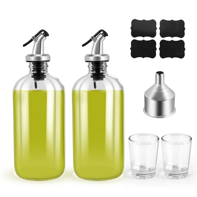 16 Oz Mundwasserspender Aus Glas mit AusgießTrichter und Etiketten Wiederve S2I6