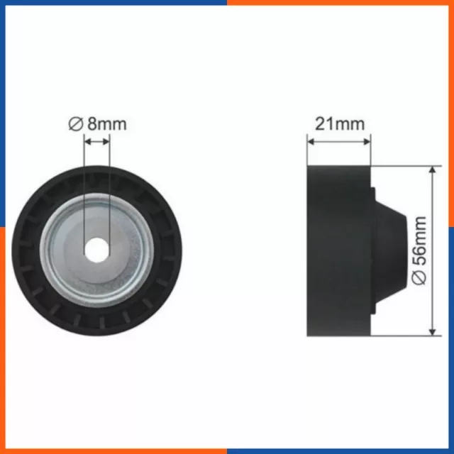 Galet tendeur de courroie d'accessoire pour DACIA | 1175000Q0M, 0340272SX