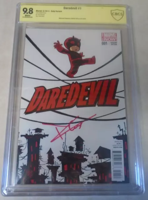 DareDevil Issue #1 Comic Book. Signed by Charlie Cox. CBCS Graded. Skottie Young