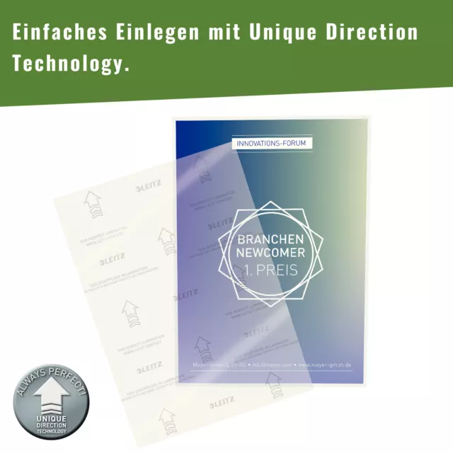 Leitz iLam UDT Heißlaminierfolien A4 - 80 Mic - glänzend - 100 Stk. 3