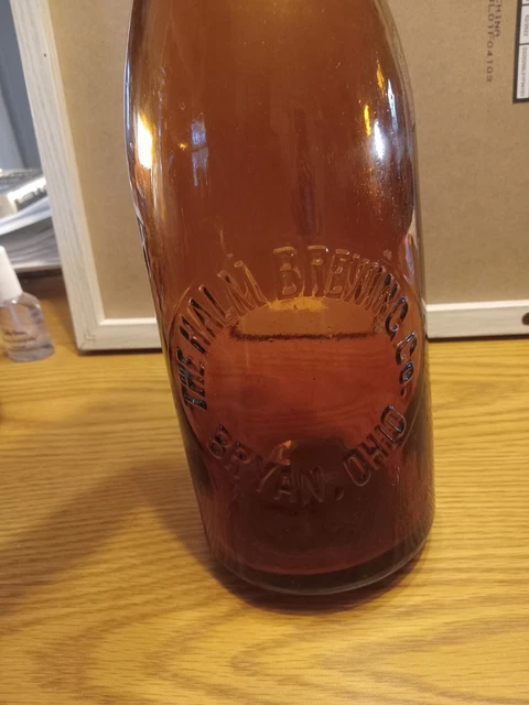Halm Brewing Co Bryan Ohio Amber Beer Bottle Late 1800s