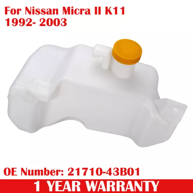 1x Ausgleichsbehälter Kühlmittel mit Deckel für Nissan Micra II