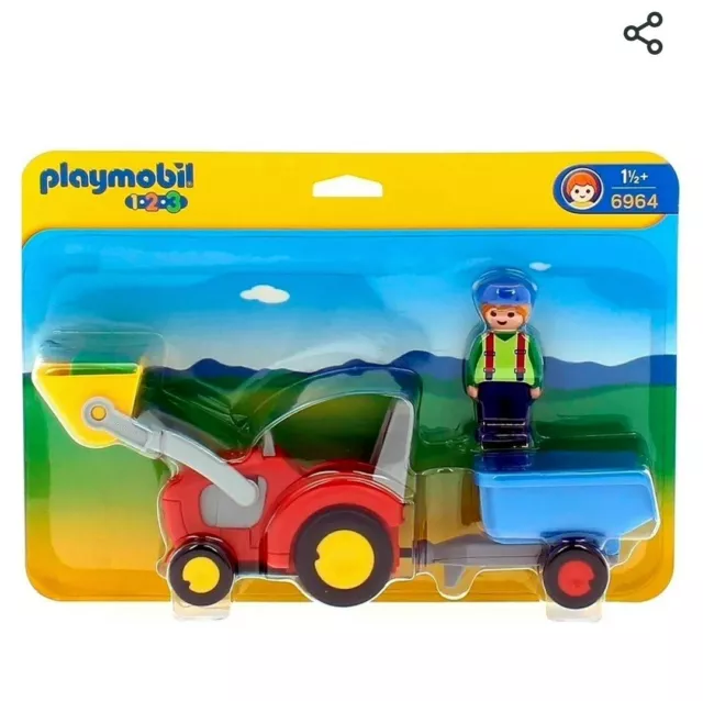 Playmobil Tracteur Enfant avec Remorque Citerne
