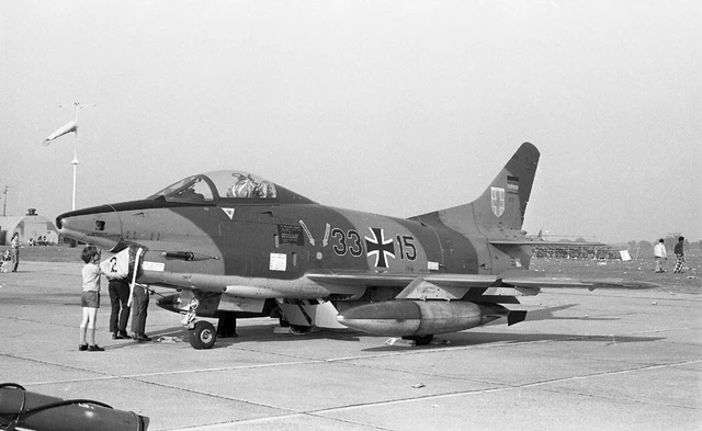LeKG42, WGAF, Fiat G-91R-3, 33+15 at Bentwaters, 26 May 1973 - original B&W neg