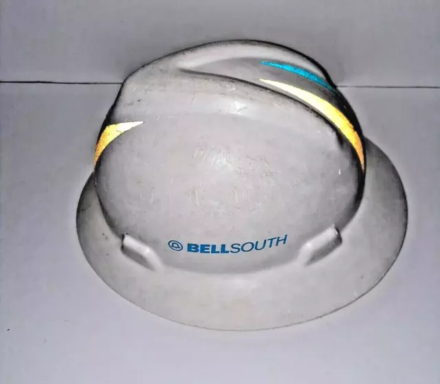 Bellsouth Vintage Safety Helmet 1990s Fully Functional Usable White Helmet