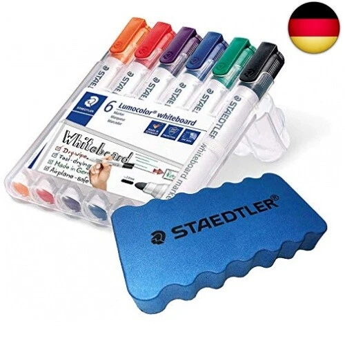 Staedtler Lumocolor 351 WP6 Whiteboard-Marker, Rundspitze ca. 2 mm