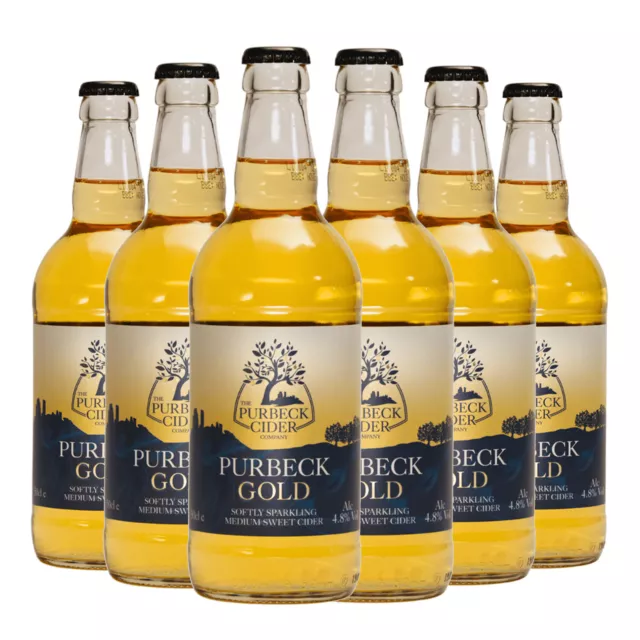 The Purbeck Cider Company – Purbeck Gold Cider 500ml -  Pack of 6