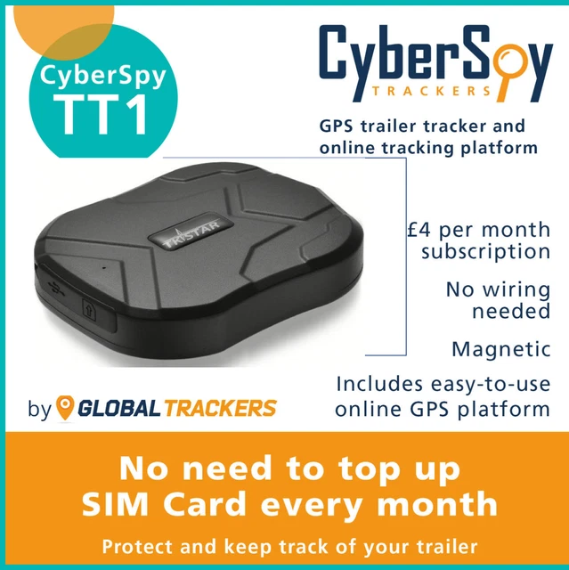 CYBERSPY TT1 UK Spec TKSTAR TK905 GPS Tracker Trailer Vehicle Car