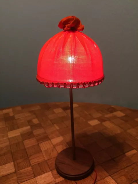 Lampe funktioniert Bodo Hennig Barbie Puppenstube Puppenhaus 1:8 dollhouse lamp