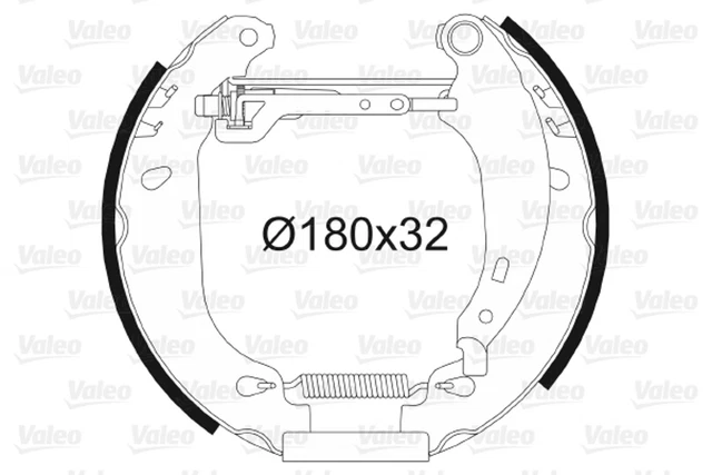 Kit ganasce freno VALEO 554634 per 2A 206 PEUGEOT BOSCH Van HDi eco 2LKFWA 2MKFWA