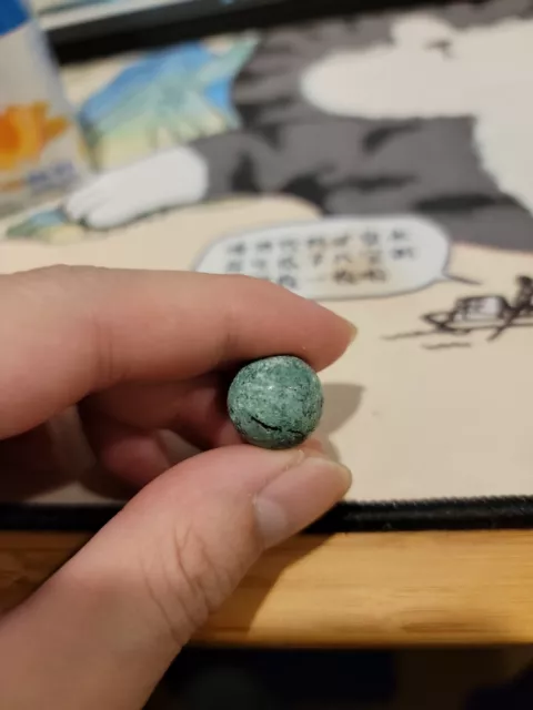 Turquoise GEMSTONE,unstabilized, natural, round bead AROUND 16MM,  原矿绿松石 2
