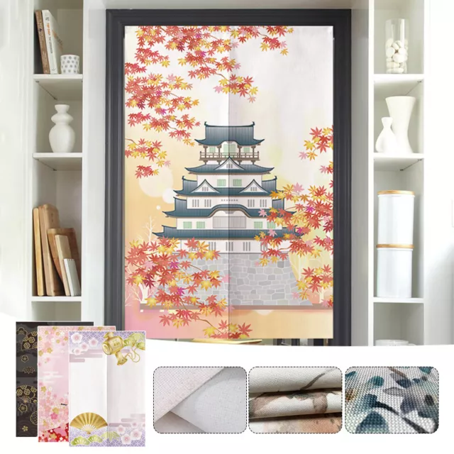 Japanese Door Panel Door Curtain Cherry Blossoms Fabric Noren Partition Curtain 3