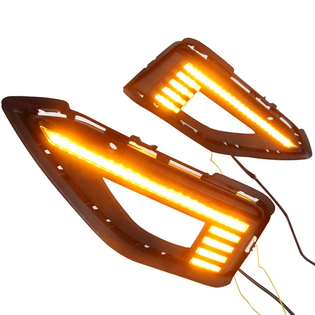 Coppia DRL Lampada fendinebbia diurna con giro adatto per VW Jetta 2019-2021