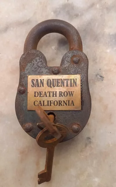 San Quentin Death Row California Lucchetto da lavoro in ghisa Lucchetto per...