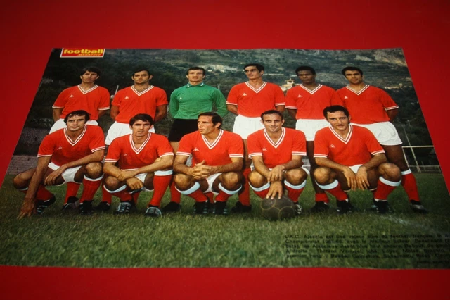 Football cartel poster Cahuzac GFCA Gazelec Ajaccio champion de France 1965