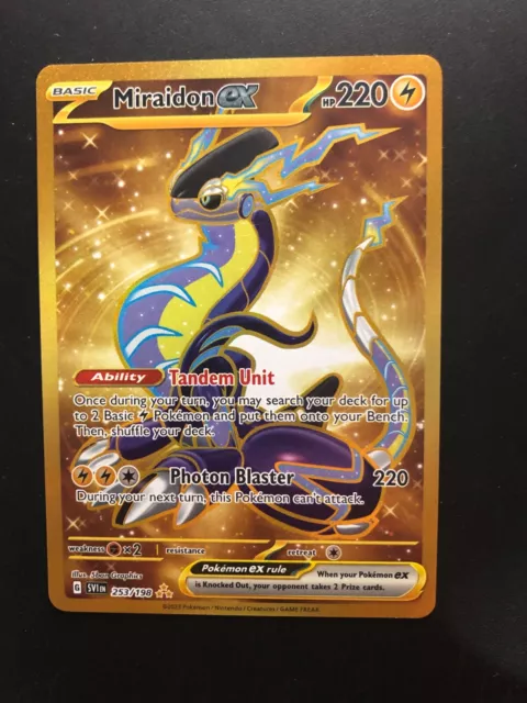 New Pokémon TCG Scarlet & Violet - Miraidon EX Secret Rare 253/198 NM