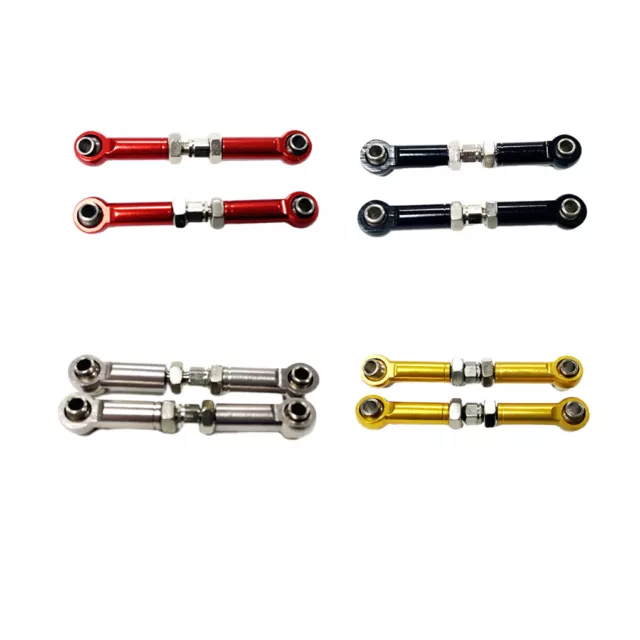 2x Aluminum Alloy Steering Link Rod Linkage For 1/14 MJX 14209 14210 RC Car