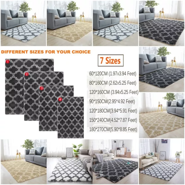 Luxury Living Room Fluffy Rug Ultra Soft Shag Carpet For Bedroom Big Area Rugs