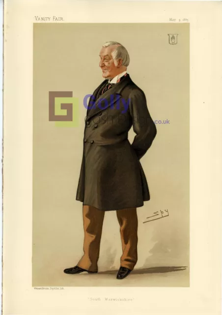 ORIGINAL VANITY FAIR art print of Sir John Eardley-Wilmot MP 9/5/85 EUR ...