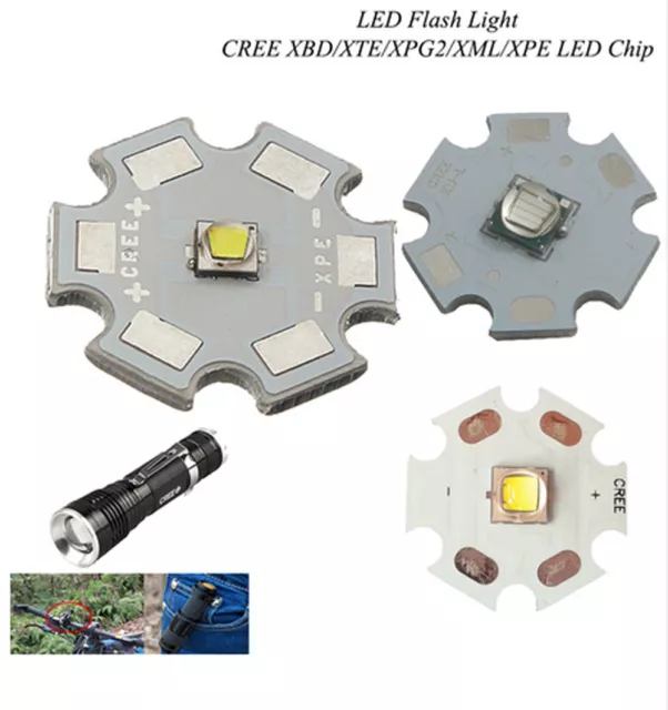 Cree XPG2 XM-L T6 XBD/ XP-E R3/R5/XT-E R5 lumière LED UV diode blanche + 20 mm pcb