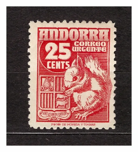 s32336) DEALER STOCK ANDORRA SP. 1949 MNH** Urgente  Express 25c 1v Y&T3 (X 10)