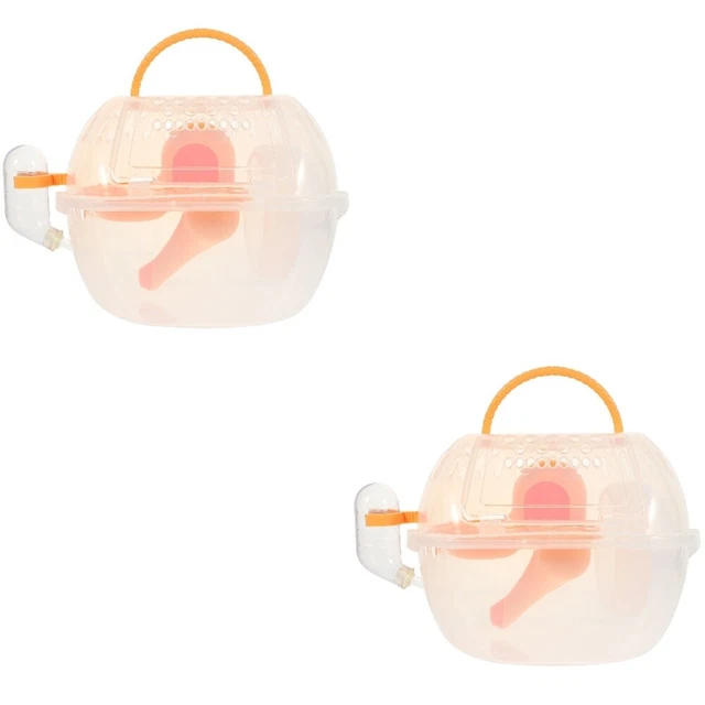 2pcs Hamster Carrier Plastic Hamster Travel Cage Hamster portant la boîte