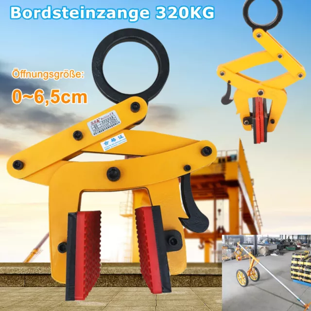 Versetzzange Bordsteinzange Hebezange Bordstein Steinträger Plattenheber 320KG