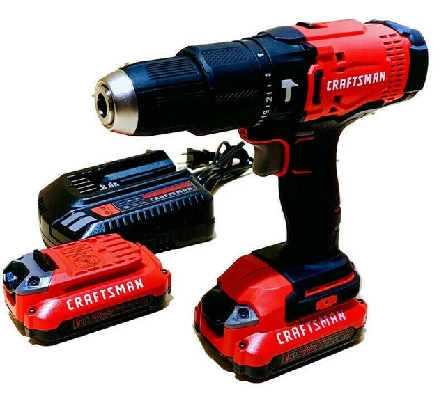 CRAFTSMAN V20 LIION 20V Cordless Hammer Drill AND Brushless 1/4
