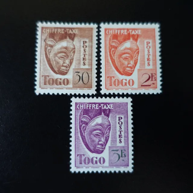 France Colonie - Togo Timbre Taxe N°35/37 Neuf * Mh