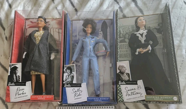BARBIE INSPIRING WOMEN Series Rosa Parks, Sally Ride, Susan B Anthony £ ...