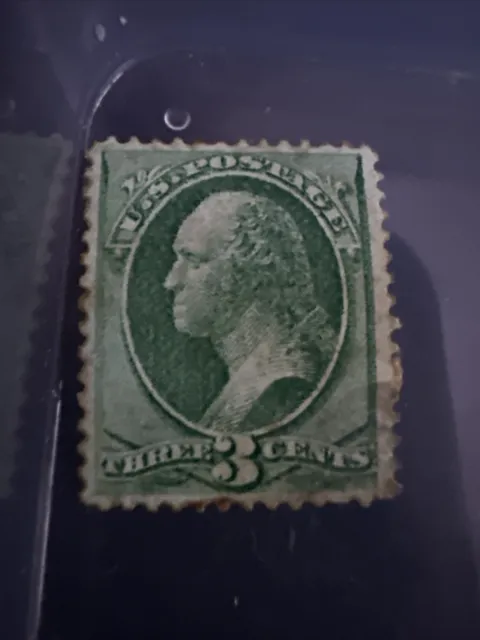 1870-71 National Bank Note Stamp #99 George Washington 3 Cent 2