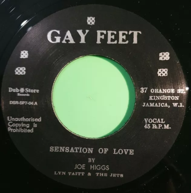 Gay Feet Sensation Of Love / Sock It To Me Baby. Joe Higgs. The Valentines.45